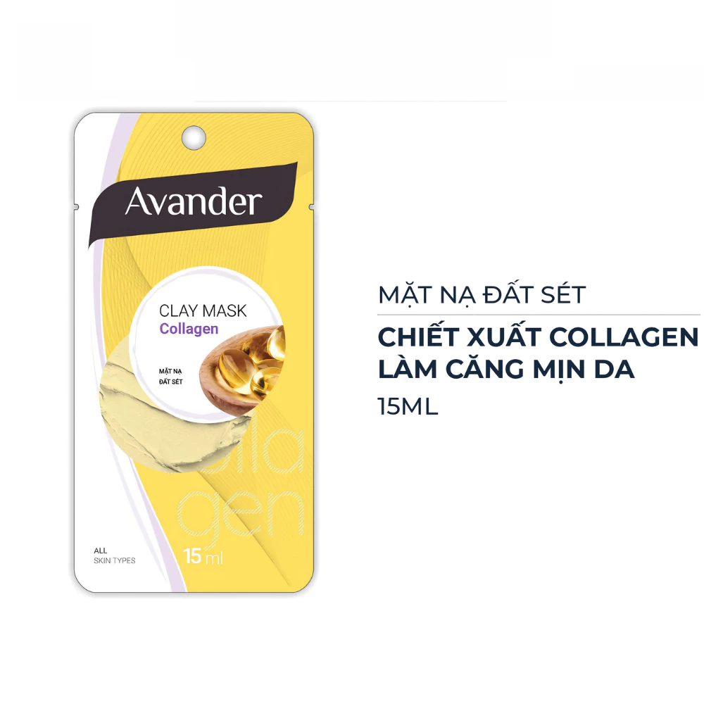 Mặt nạ Avander đất sét Collagen làm căng mịn da 15ml/110g.