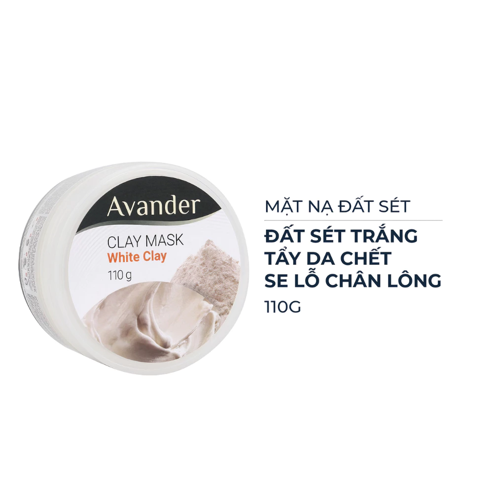 Mặt nạ Avander đất sét trắng se khít lỗ chân lông 15ml/110g.