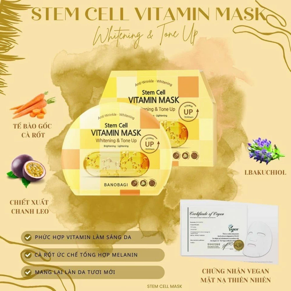 Mặt nạ Banobagi dưỡng sáng - nâng tông da/thư giãn da/mờ thâm nám/làm săn chắc da/cấp nước 30g