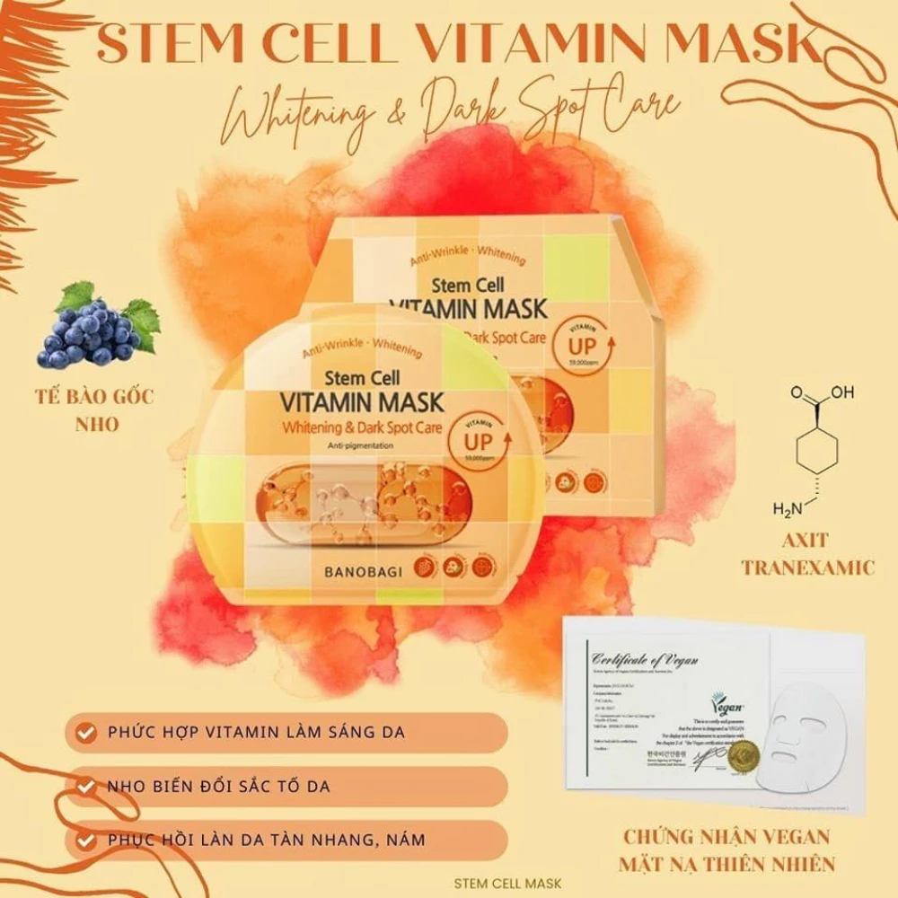 Mặt nạ Banobagi dưỡng sáng - nâng tông da/thư giãn da/mờ thâm nám/làm săn chắc da/cấp nước 30g