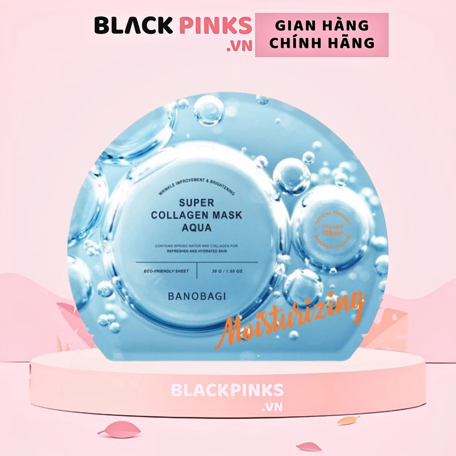 Mặt nạ Banobagi Super Collagen - hỗ trợ giảm mụn/ hỗ trợ phục hồi da/cấp ẩm da căng bóng/bổ sung collagen, mờ nám 30g