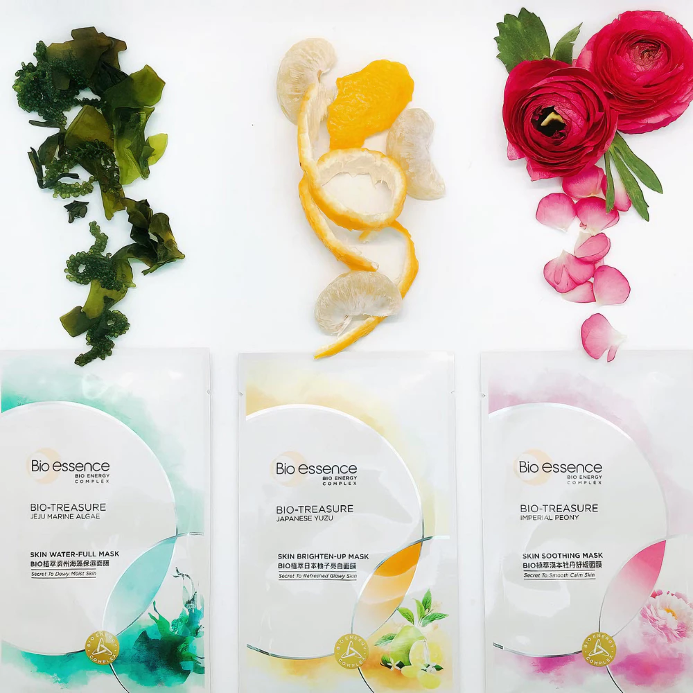 Mặt nạ Bio-Essence Bio Skin Mask quả Thanh Yên/Tảo Biển/hoa Mẫu Đơn 20ml