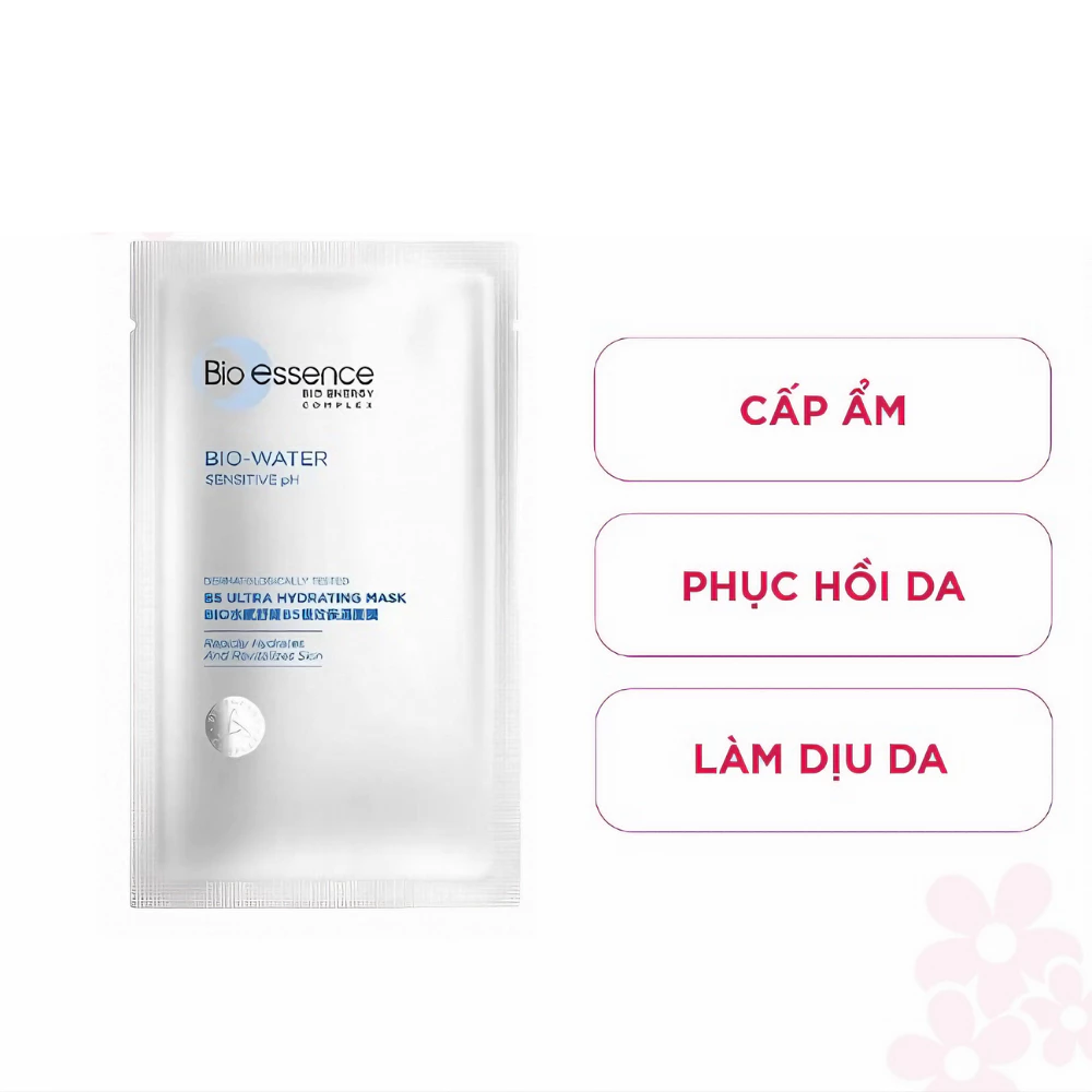 Mặt nạ Bio-essence Vitamin B5 dưỡng ẩm, phục hồi da 20ml