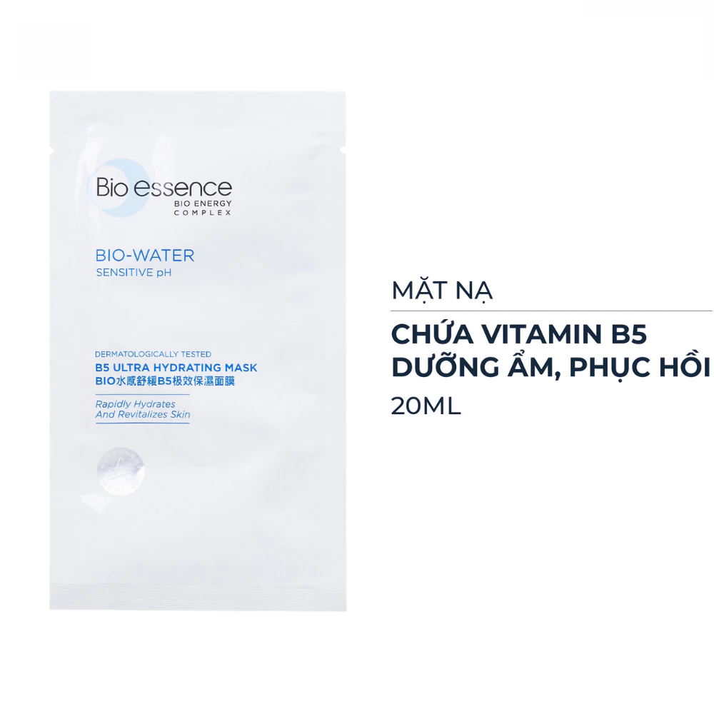 Mặt nạ Bio-essence Vitamin B5 dưỡng ẩm, phục hồi da 20ml
