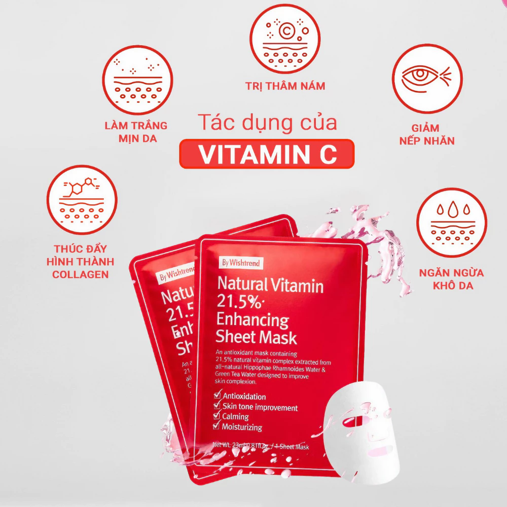 Mặt nạ By Wishtrend Vitamin 21.5 làm sáng da 23ml