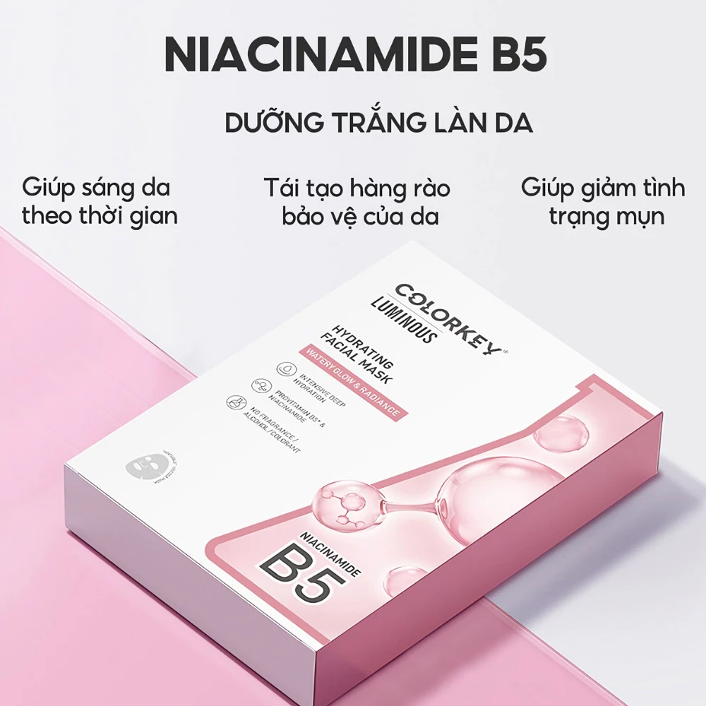 Mặt nạ Colorkey dưỡng ẩm ngừa mụn/sáng da/dịu da 25ml.