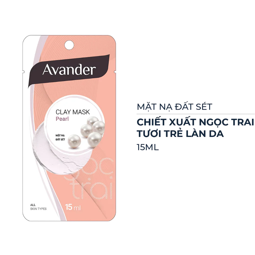 Mặt nạ đất sét Avander Ngọc Trai tươi trẻ làn da 15ml