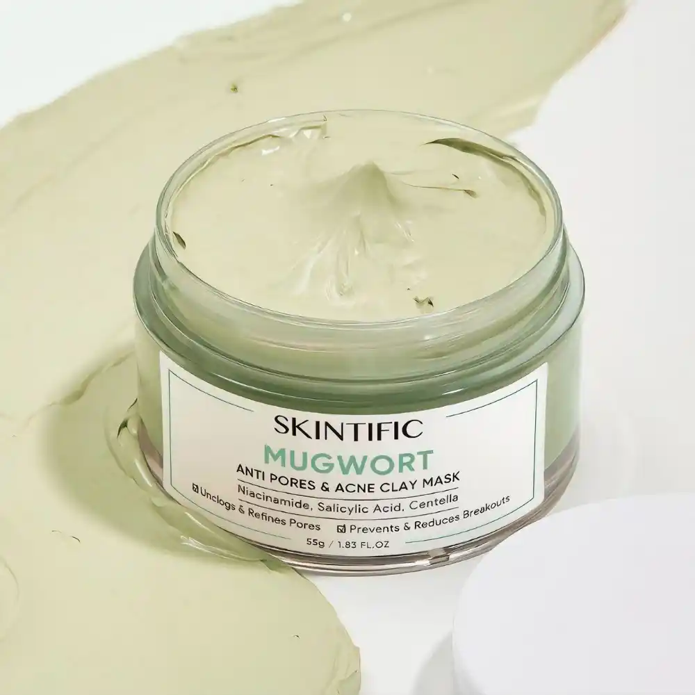 Mặt nạ đất sét Skintific Ngải Cứu cấp ẩm, giảm mụn 55g