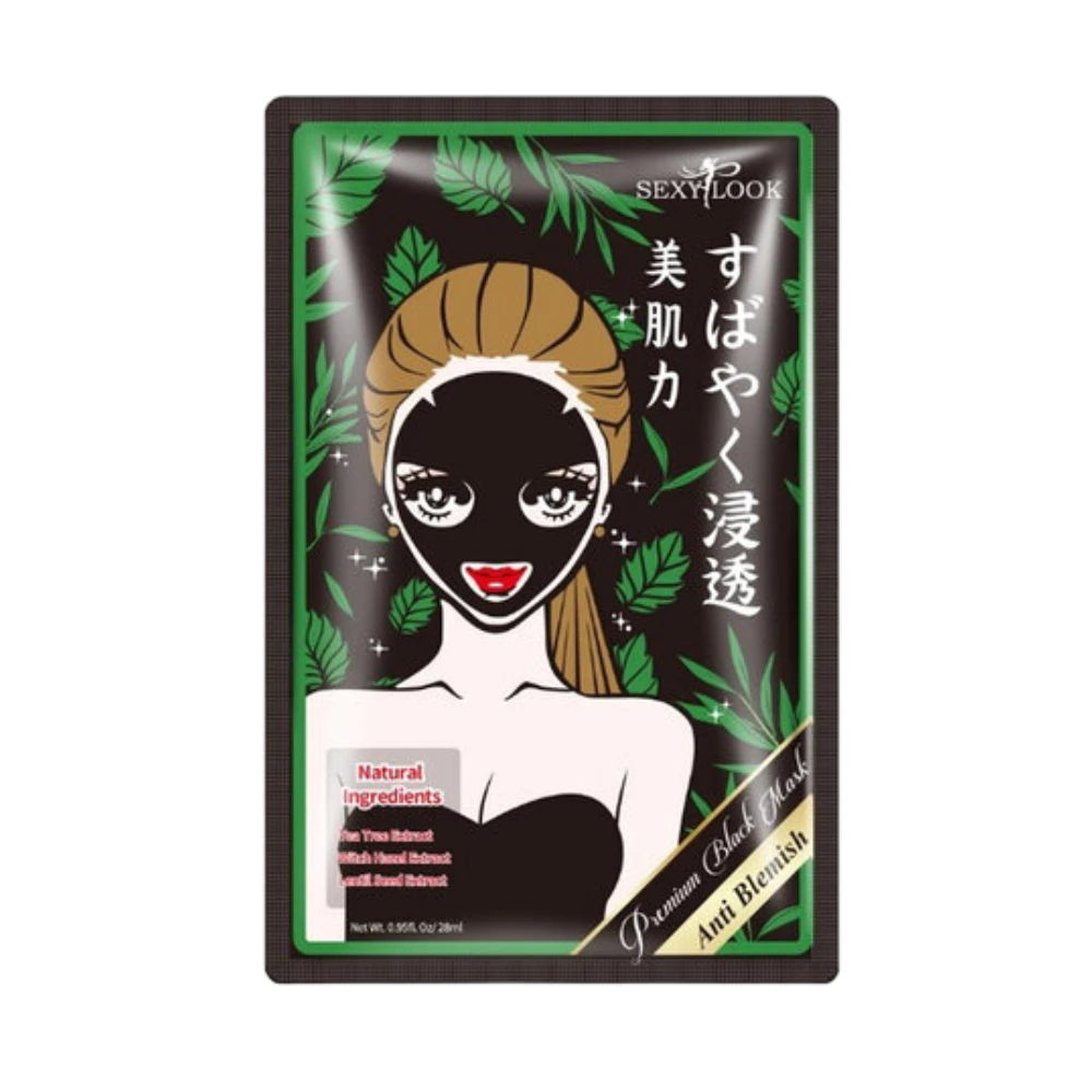 Mặt nạ đen Sexylook tràm trà/ngọc trai/hoa cúc/hoa hồng đỏ 28ml