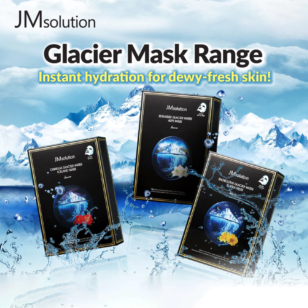 Mặt nạ JMsolution hoa trà iceland dưỡng sáng chuyên sâu/hoa nhung tuyết dưỡng ẩm/hoa cúc alaska cấp ẩm chuyên sâu 30ml