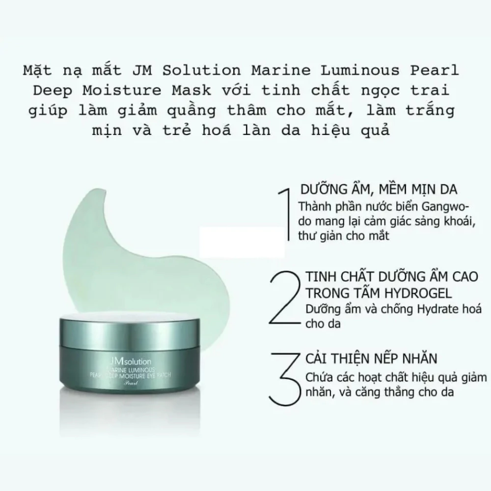 Mặt nạ mắt JMsolution ngọc trai mờ quầng thâm, nếp nhăn 90g