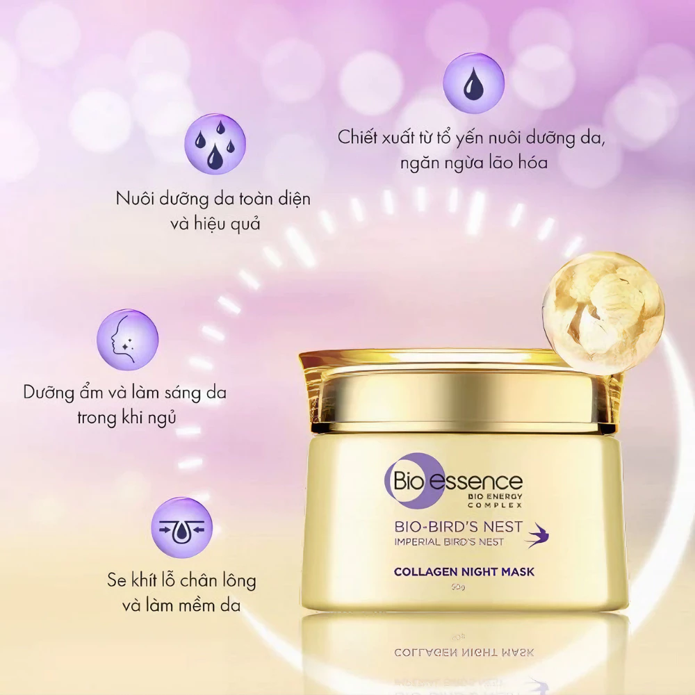 Mặt nạ ngủ Bio-essence dưỡng da tươi sáng căng mọng 50g