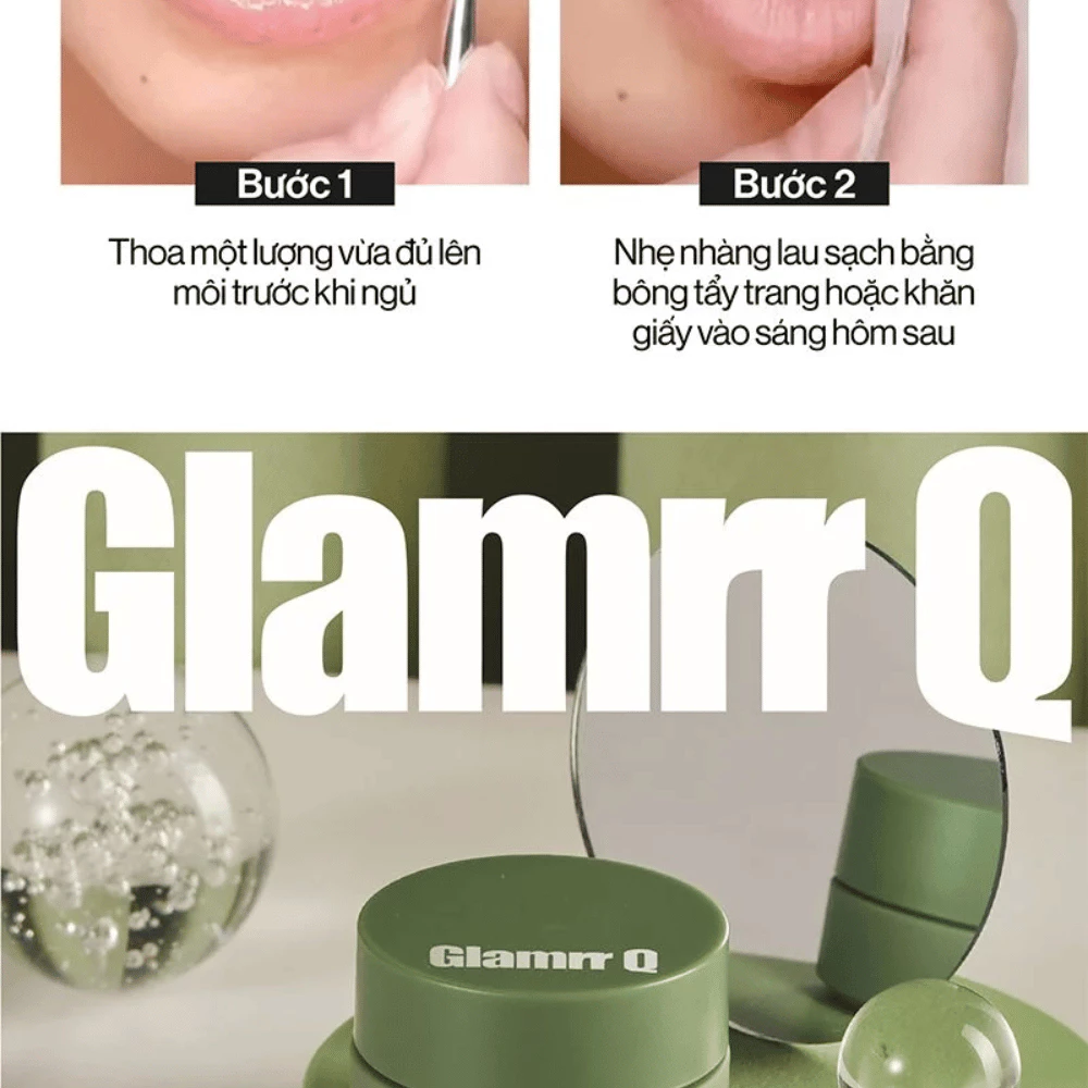 Mặt nạ ngủ môi Glamrr Q hỗ trợ làm trẻ hóa 10ml