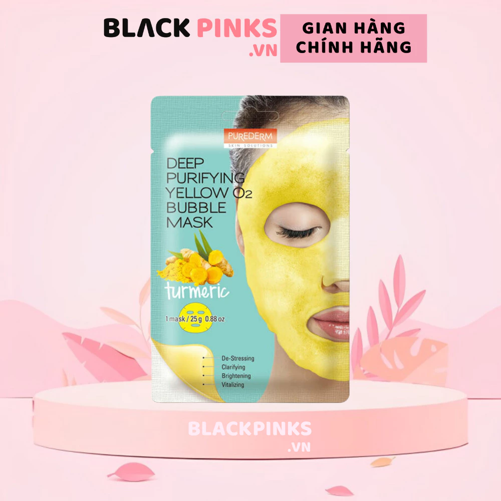Mặt nạ Purederm sủi bọt thải độc/thanh lọc da 20 - 25g