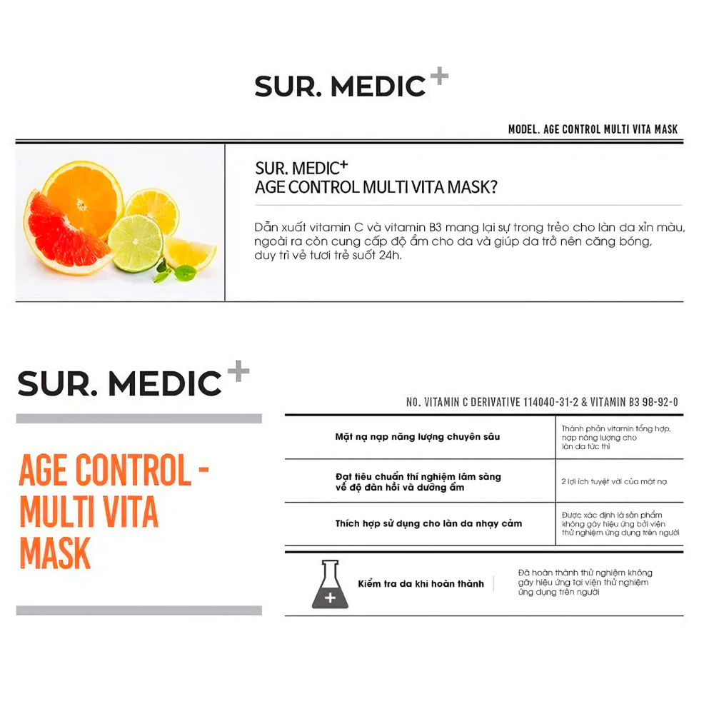 Mặt nạ Sur.Medic+ cung cấp Multi vitamin 30g