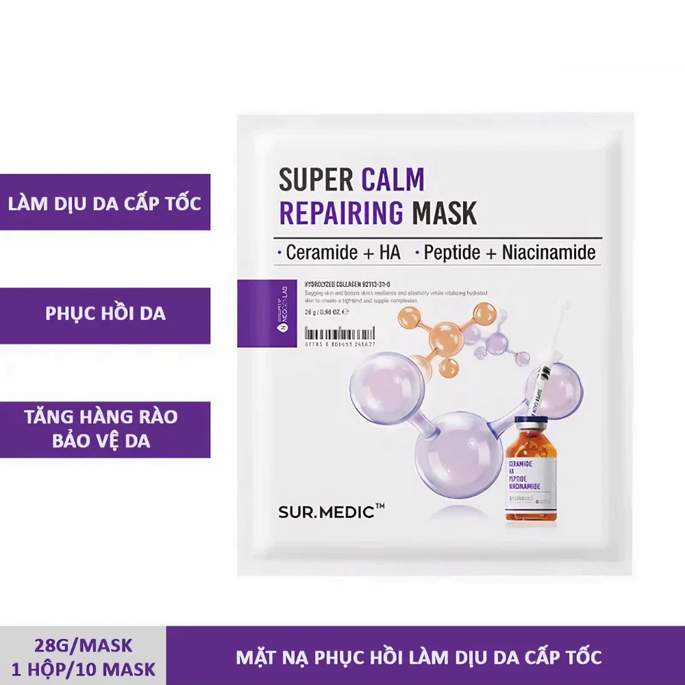 Mặt nạ Sur.Medic+ phục hồi & làm dịu da cấp tốc 28g