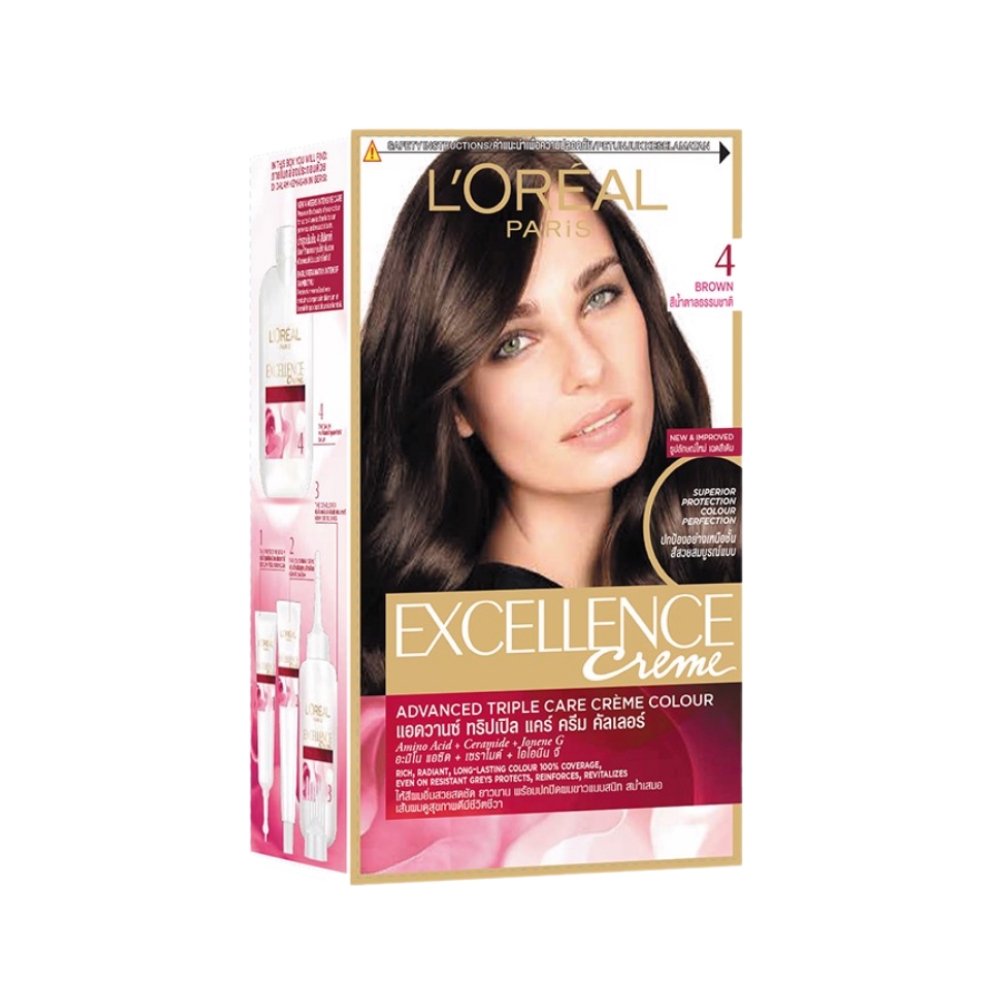 Màu nhuộm L'Oreal dưỡng tóc phủ bạc - nâu đen tự nhiên/đen tự nhiên/nâu tự nhiên/nâu socola 172ml