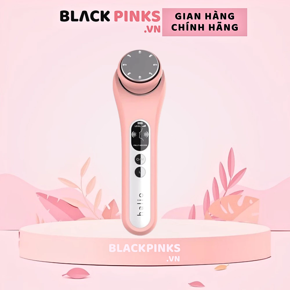 Máy đẩy tinh chất Halio dưỡng sáng nóng lạnh - màu trắng/màu hồng