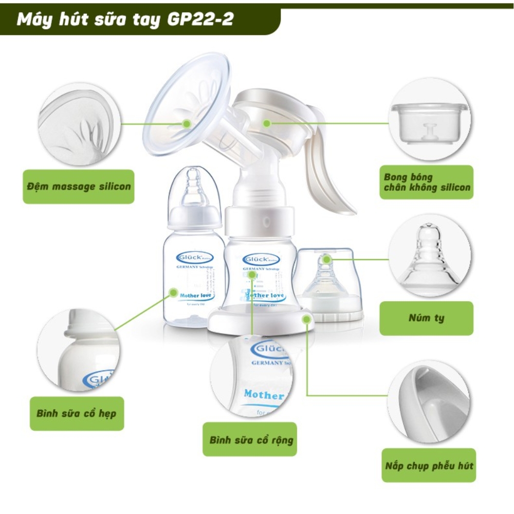 Máy hút sữa bằng tay Gluck Baby GP22-2