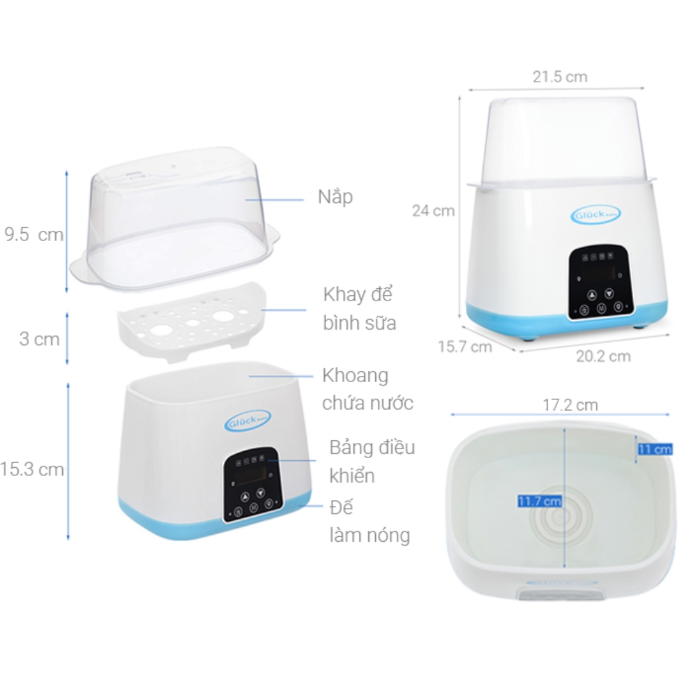 Máy tiệt trùng và hâm sữa Gluck Baby GX06