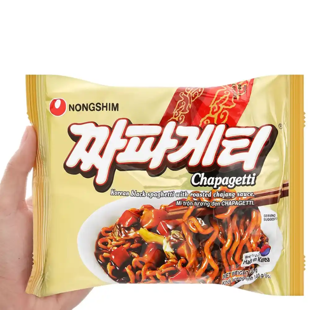 Mì trộn tương đen Chapagetti/tương đen cay Sachun Nongshim gói 137g/140g