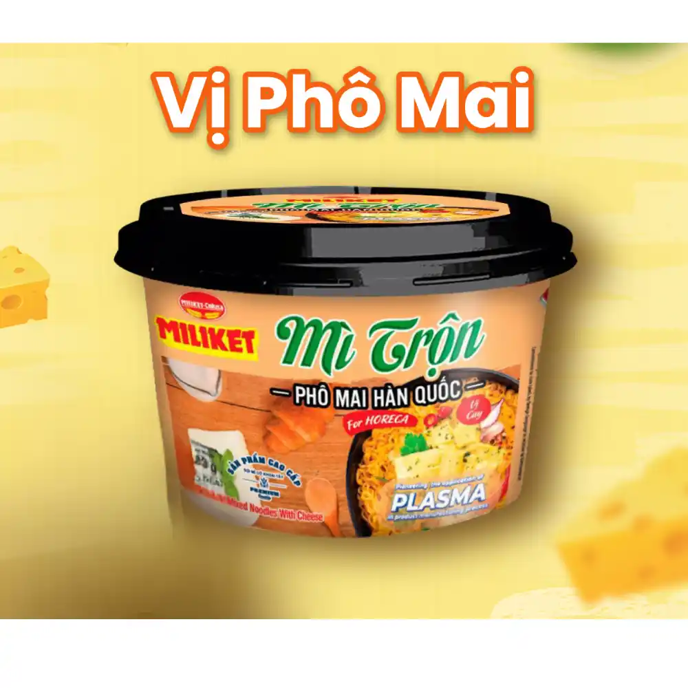 Mì trộn Miliket vị spaghetti/phô mai tô 90g