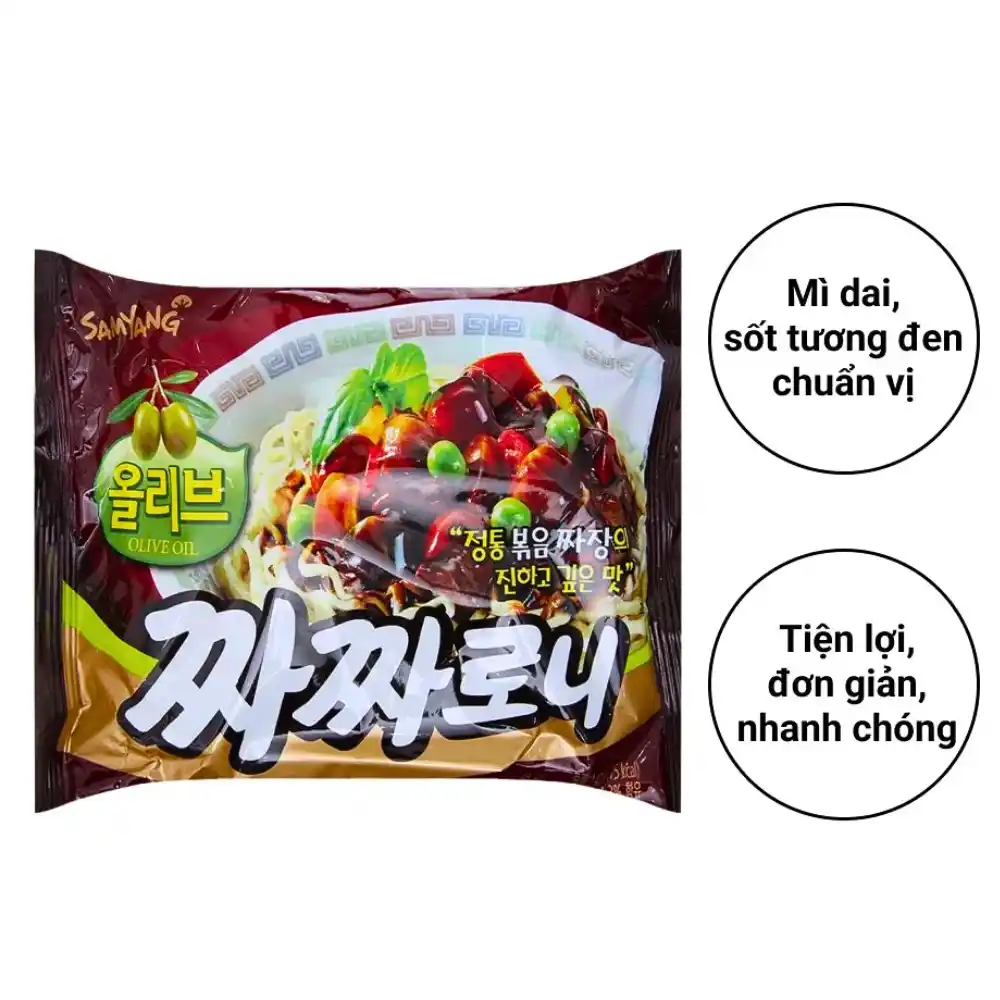 Mì trộn tương tàu dầu olive Samyang gói 140g