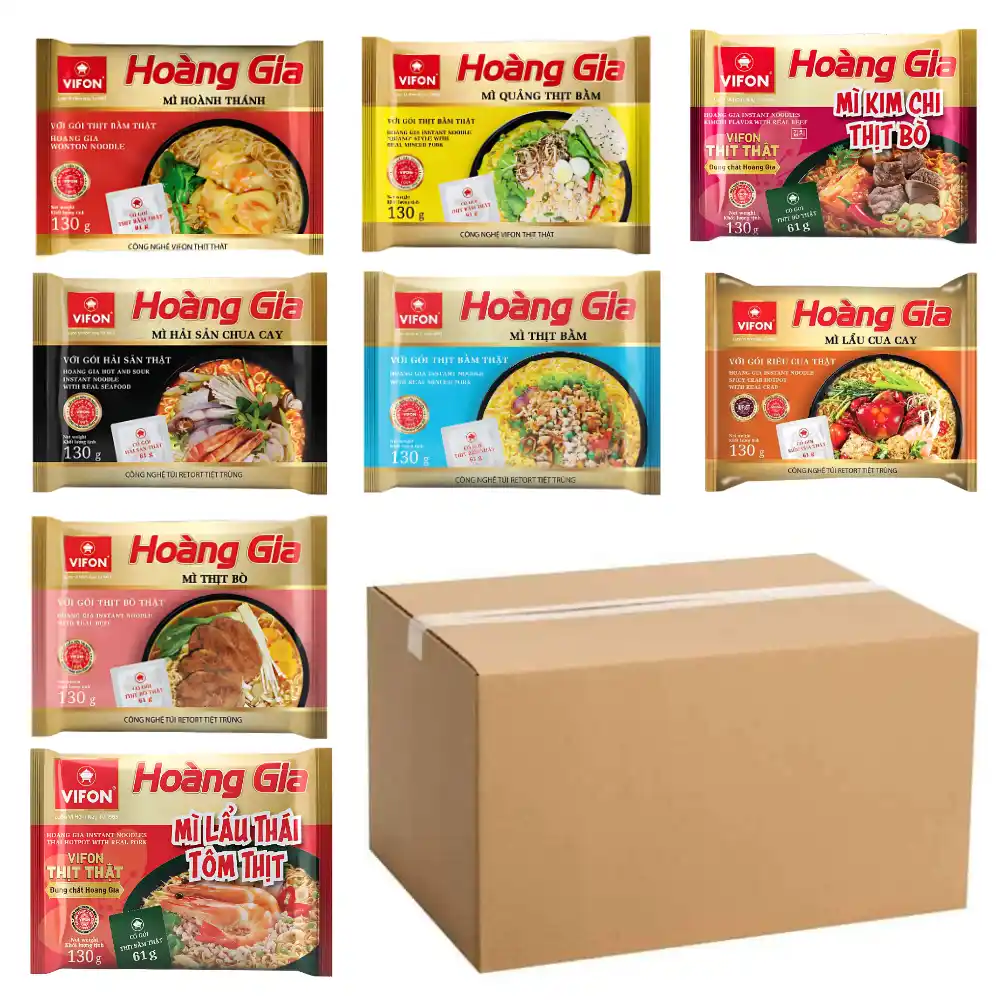 Mì Vifon Hoàng Gia nhiều vị gói 130g