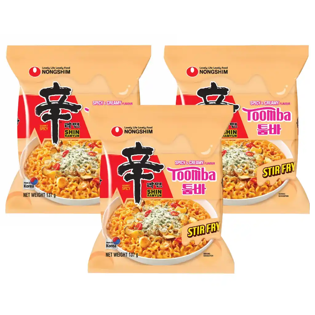 Mì xào khô Shin Ramyun Toomba Nongshim gói 137g (sốt kem Ý)