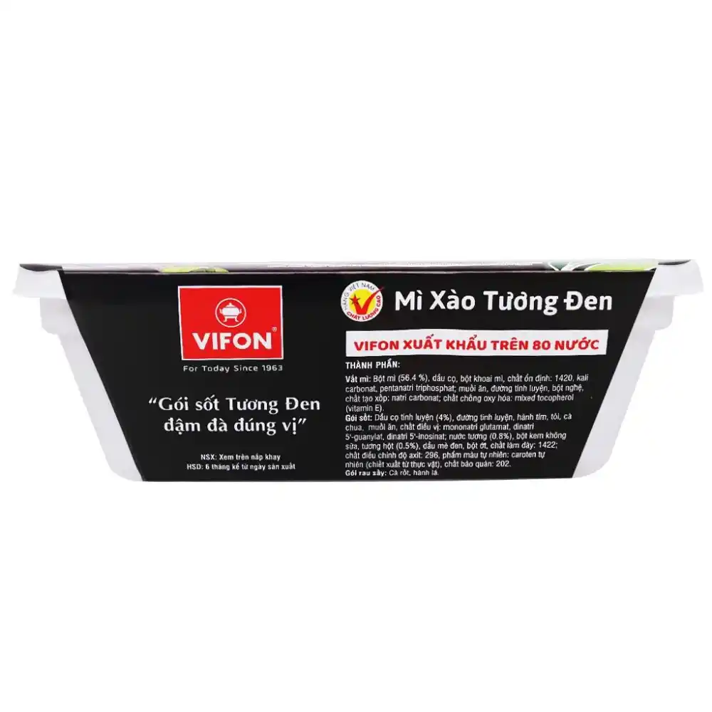 Mì xào tương đen Vifon khay 90g [gói sốt tương đen 25g]