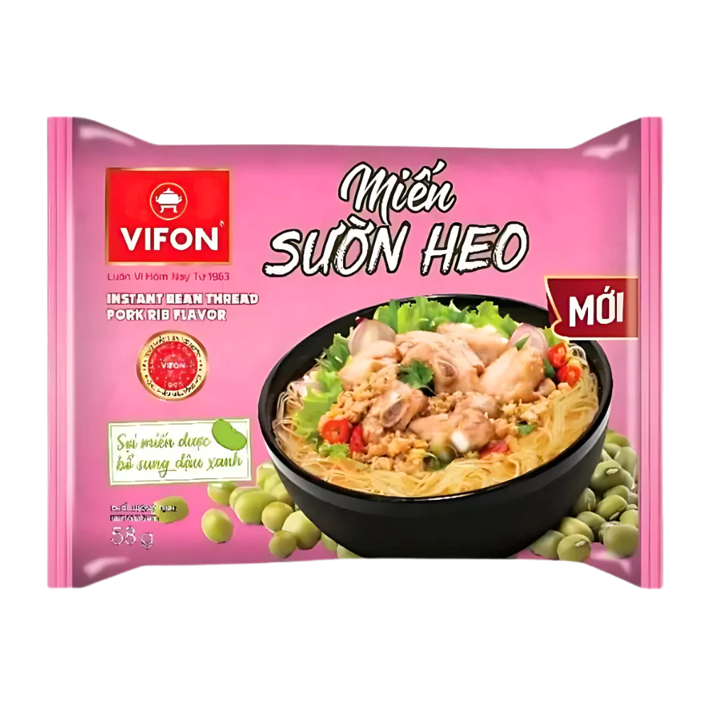 Miến Vifon vị lẩu thái/sườn heo/mang vịt gói 58g/60g