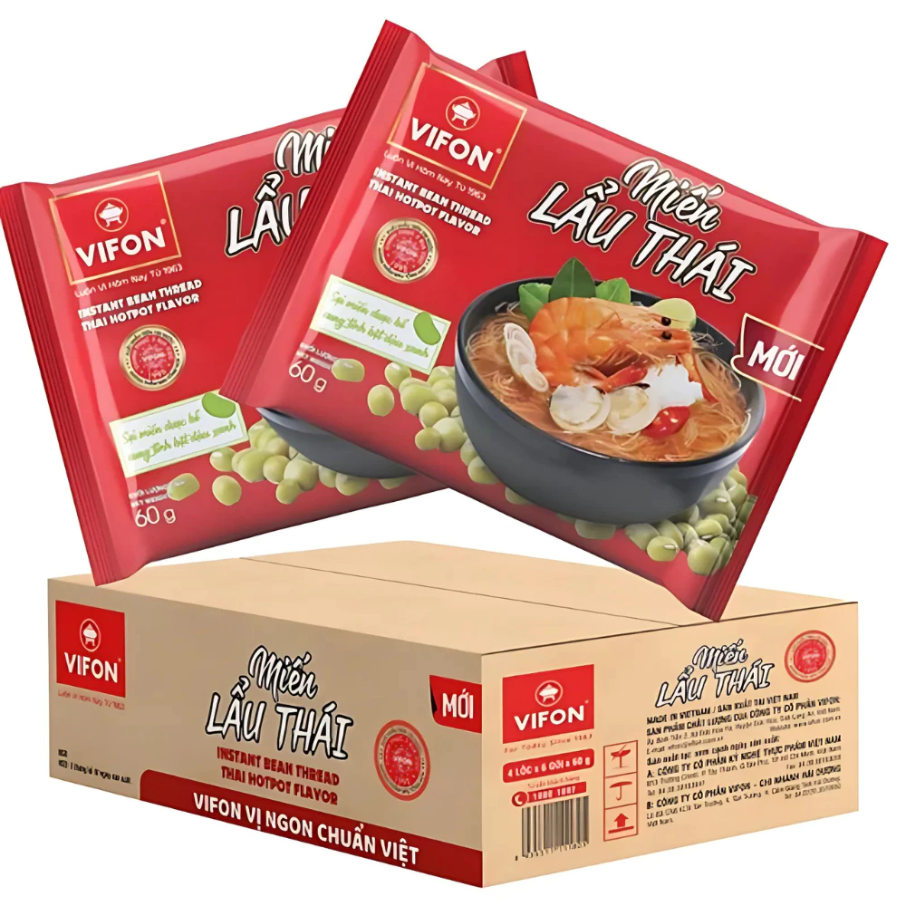 Miến Vifon vị lẩu thái/sườn heo/mang vịt gói 58g/60g