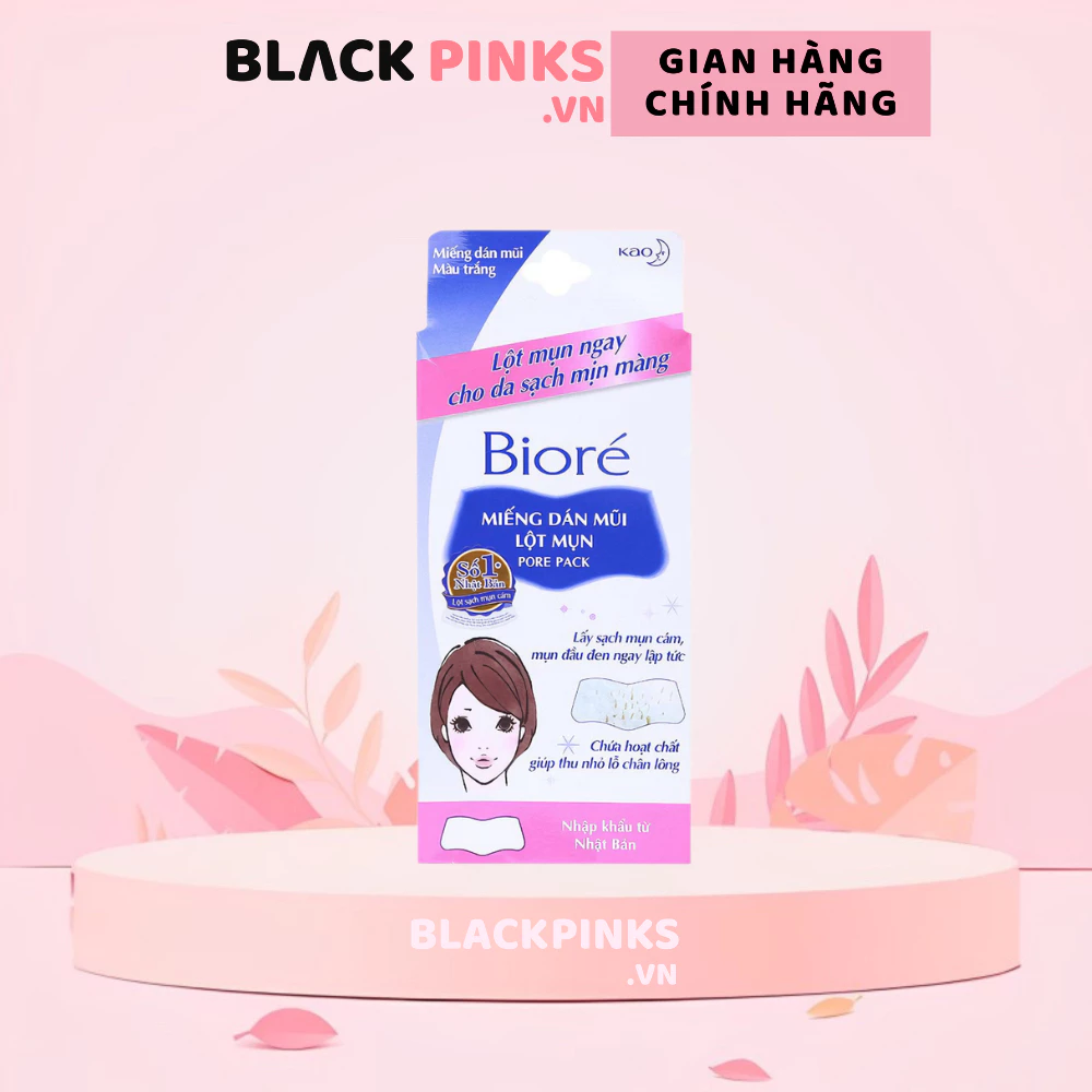 Miếng dán mũi lột mụn Bioré không hương 4 miếng