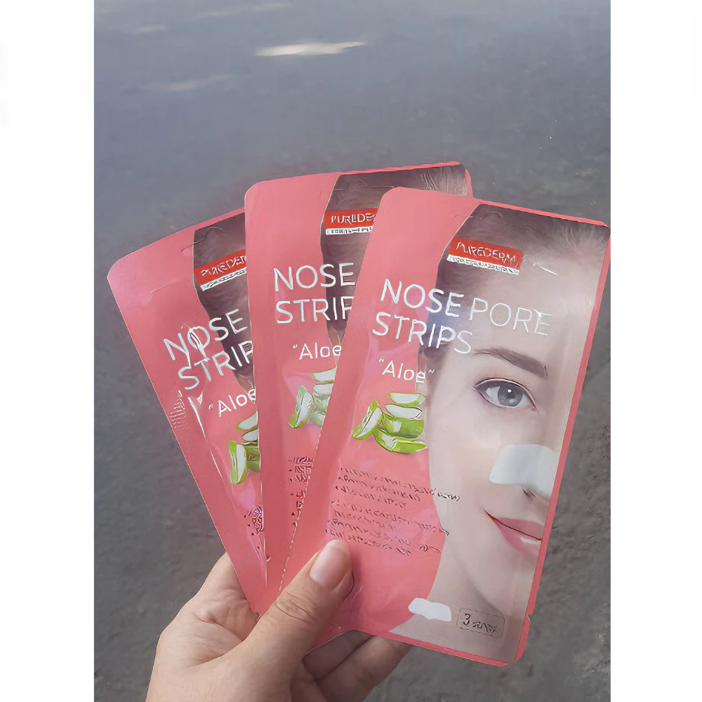Miếng dán mũi lột mụn Purederm Nha Đam (3 miếng/gói)
