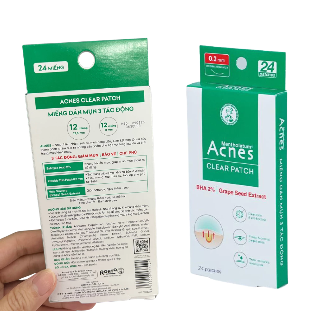 Miếng dán mụn Acnes giúp giảm mụn sưng viêm 24 miếng/ 48 miếng