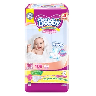 Miếng lót/tã dán/tã quần Bobby size NB1108/NB260/NB70/S/M/L/XL/XXL/XXXL cho bé từ dưới 5kg - 35kg