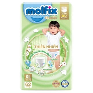 Miếng lót/tã dán/tã quần Molfix thiên nhiên size NB190/NB260/NB70/S/M/L/XL/XXL/XXXL cho bé từ dưới 1 tháng - 35kg