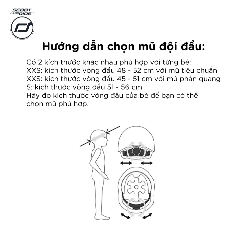 Mũ đội đầu cho bé Scoot and Ride Size XXS/S (peach)