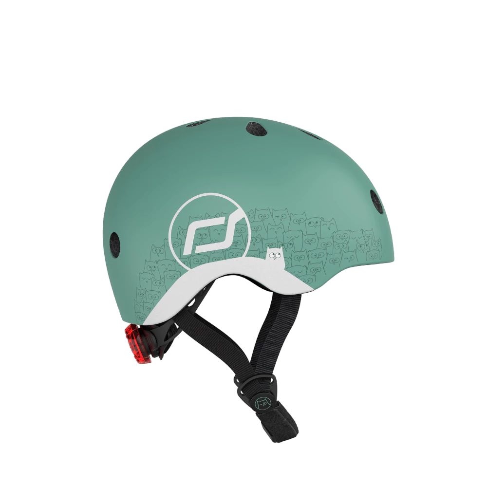 Mũ đội đầu phản quang cho bé Scoot and Ride Steel/Rose/Forest/Ash size XXS