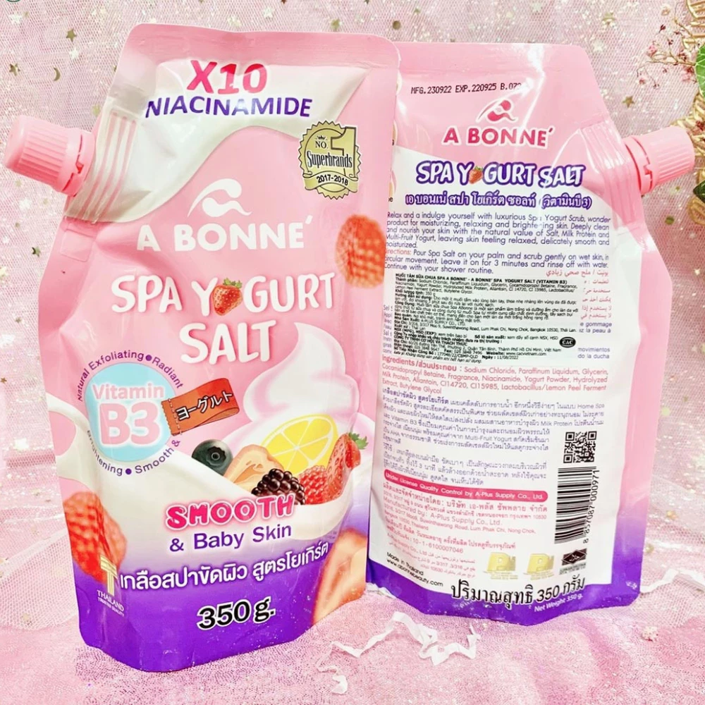 Muối tắm A Bonne sữa bò /sữa chua làm sáng & mềm mịn da 350g