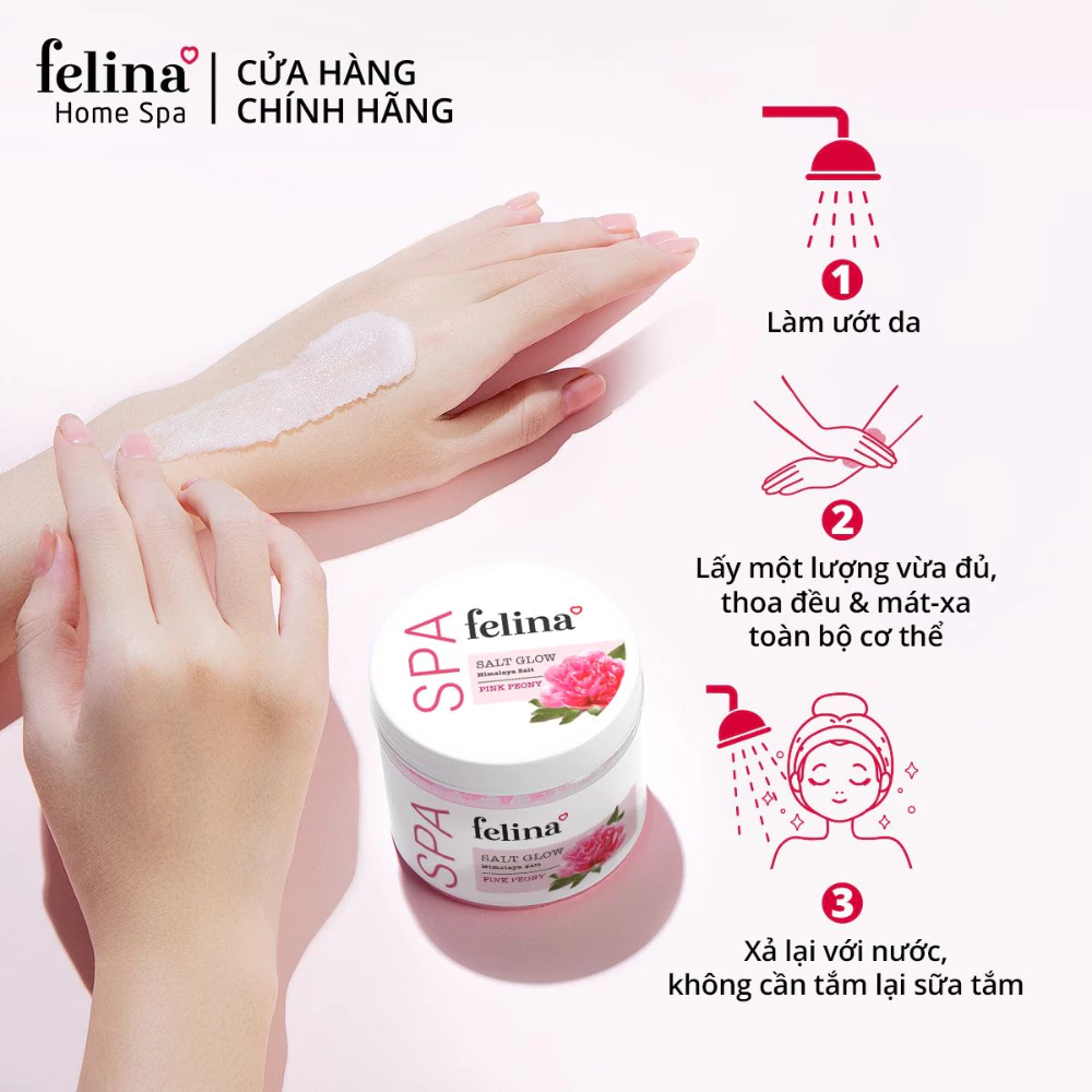 Muối tắm tẩy tế bào chết felina 500g