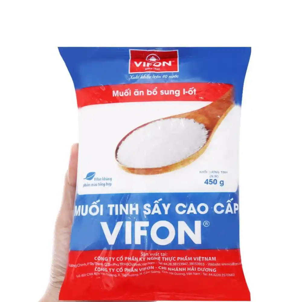 Muối tinh sấy cao cấp Vifon gói 450g/950g