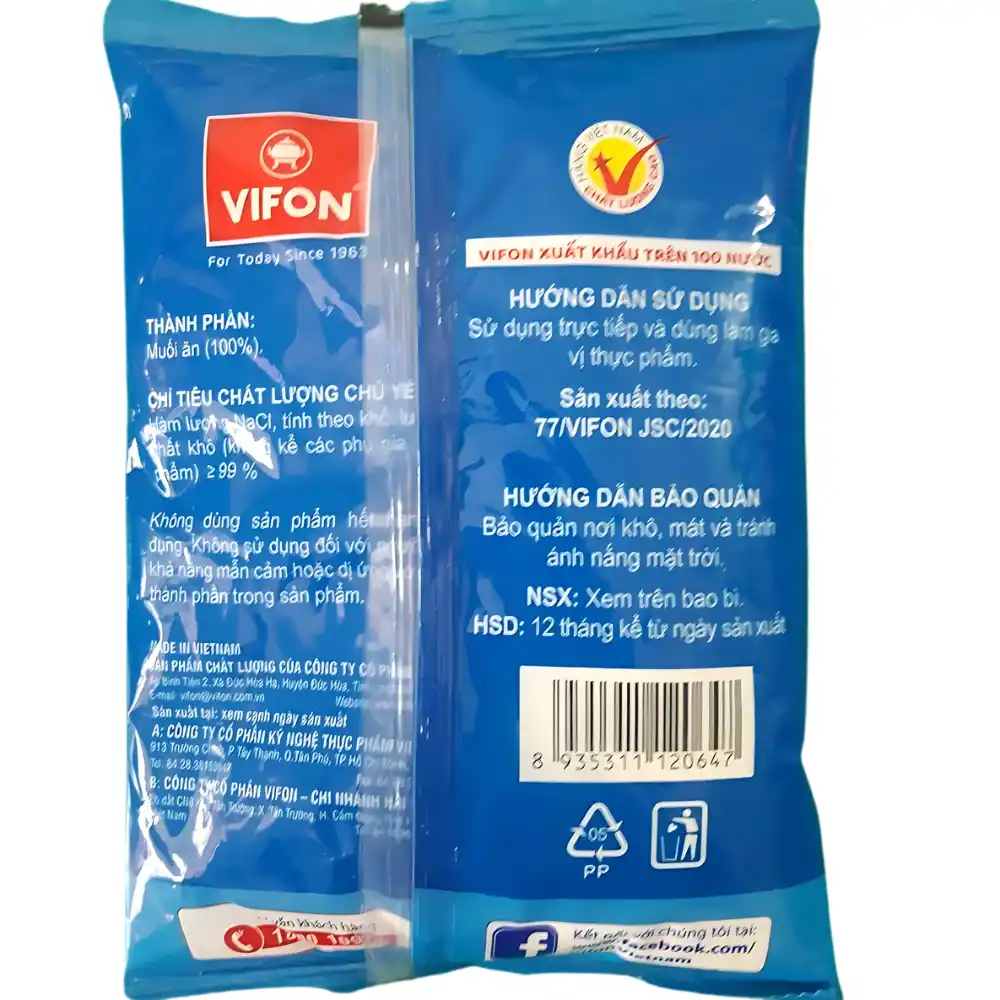 Muối tinh sấy cao cấp Vifon gói 450g/950g