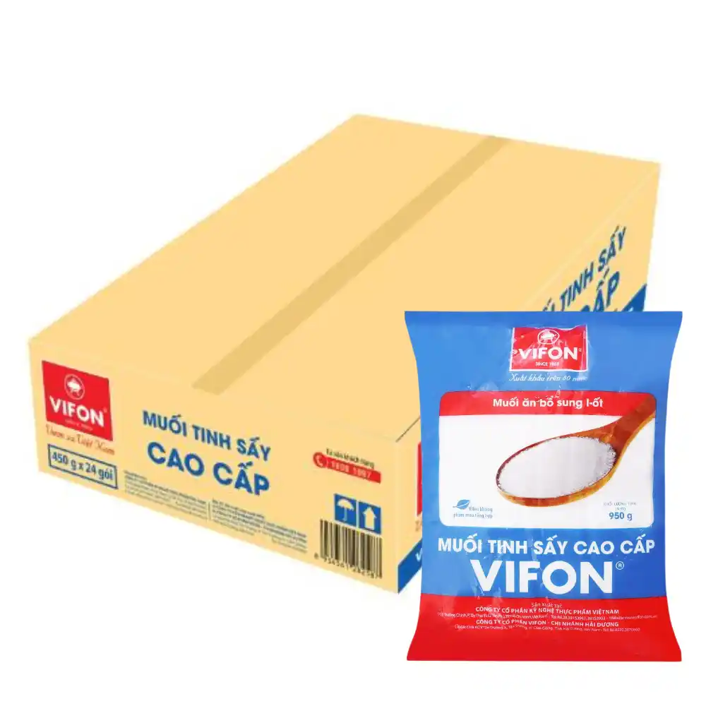 Muối tinh sấy cao cấp Vifon gói 450g/950g