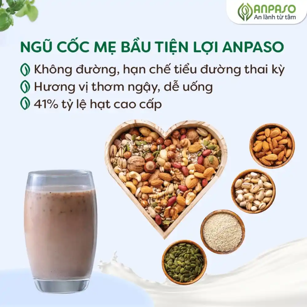 Ngũ cốc mẹ bầu Anpaso hộp 450g