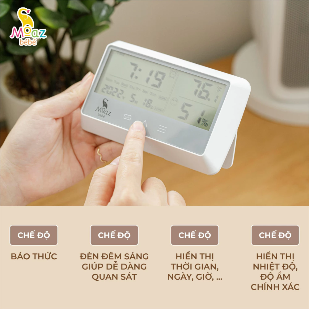 Nhiệt ẩm kế Moazbebe MB027