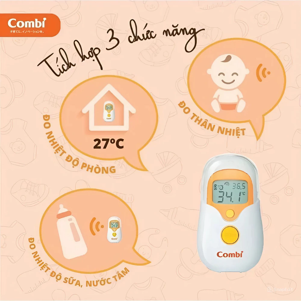 Nhiệt kế điện tử hồng ngoại đo trán Combi