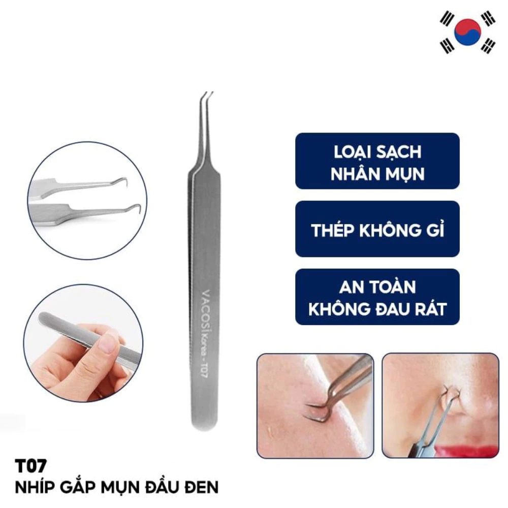 Nhíp lấy mụn Vacosi Blackhead Tweezers T07