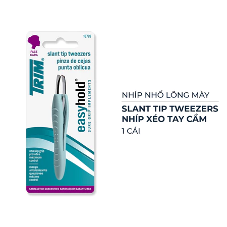 Nhíp nhổ lông mày hiệu TRIM cao cấp - nhíp đầu xéo/đầu vuông/nhíp xéo tay cầm