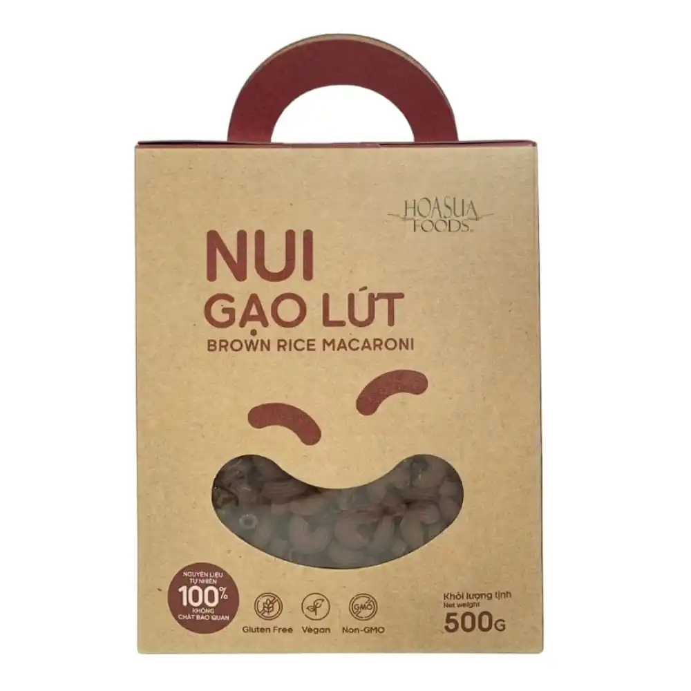 Nui gạo trắng/lứt/rau chùm ngây Hoa Sữa 500g